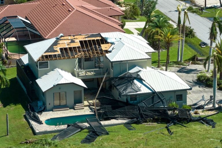 storm damage roof insurance claim Florida metallic roof