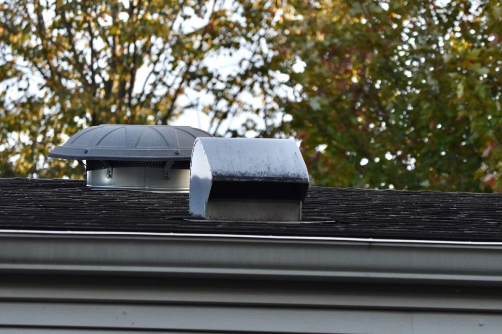 attic vent installation old shingles roof